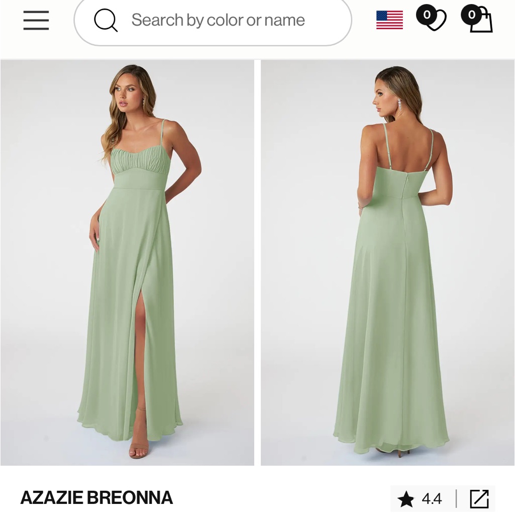 Azazie Breonna Maxi Dress In Light Green